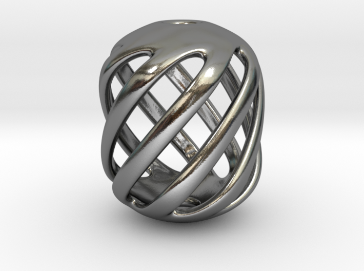 Iron Rhino - Spiral Bead - Pendant 3d printed 