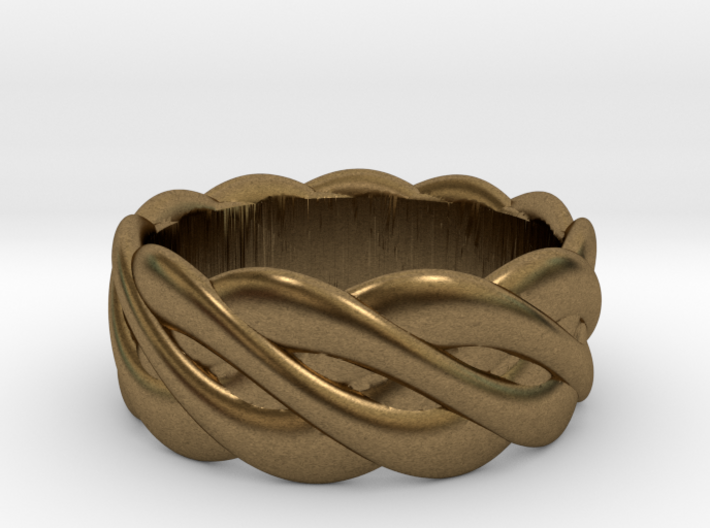 Braided celtic ring - t 19 3d printed