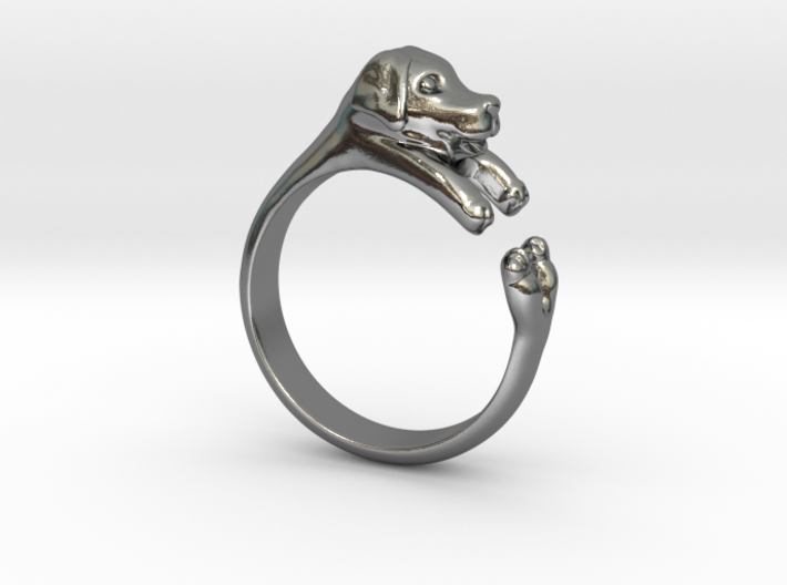 Puppy Dog Ring - (Sizes 4 to 15 available) Size 9 3d printed