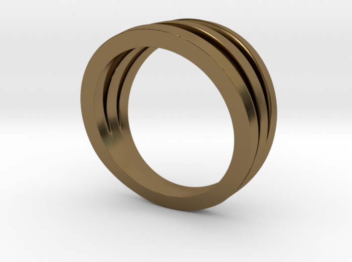 Triband Ring 3d printed