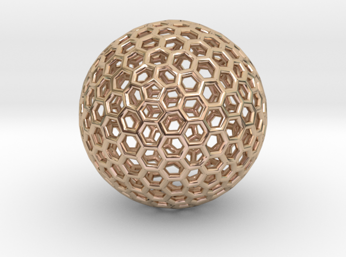 Goldberg Polyhedron pendant 3d printed