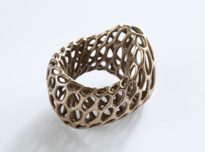 Designer geometric coctail ring #Skeleton 3d printed