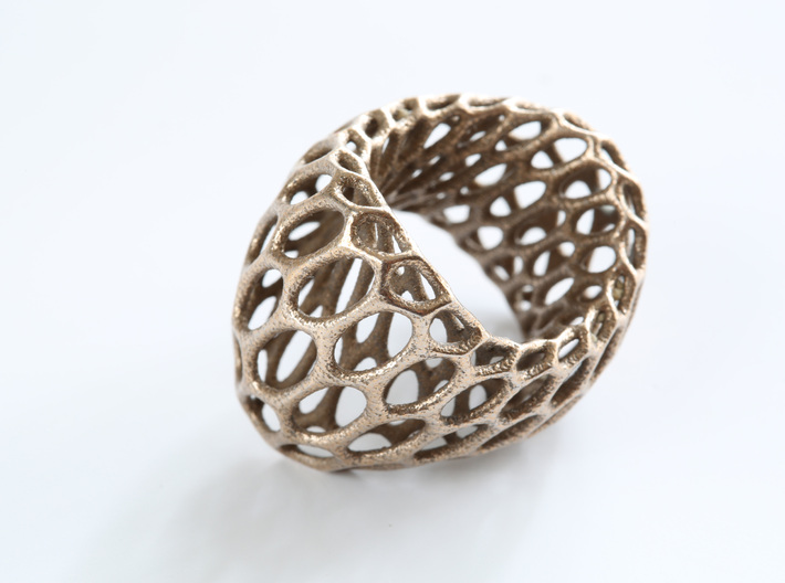 Designer geometric coctail ring #Skeleton 3d printed 