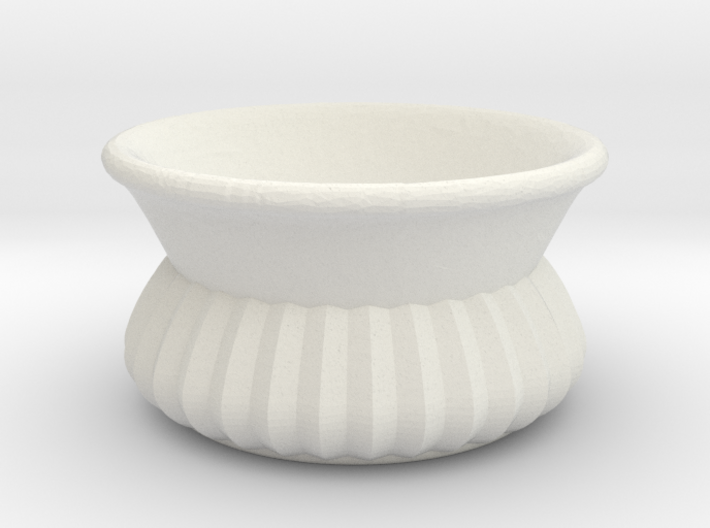 egg cup patterned base 3d printed 