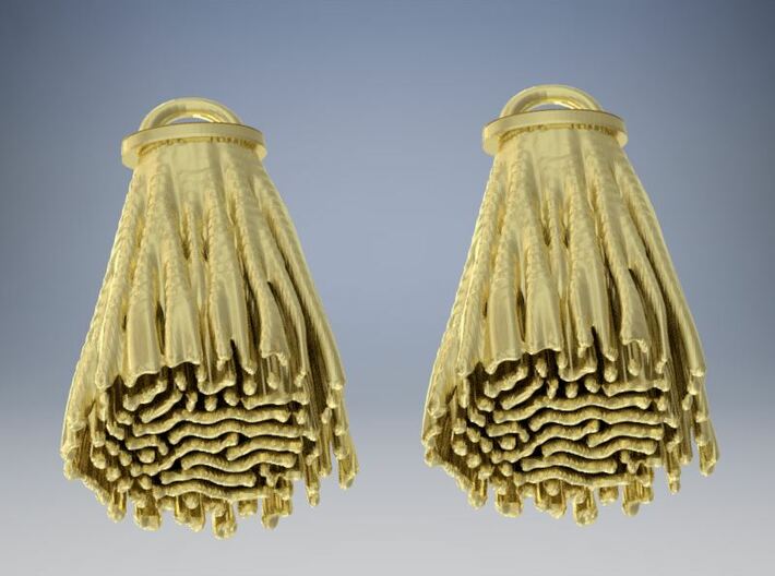 Diffusion Earrings 3d printed