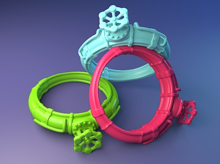 Pipe Ring with valve 3d printed 