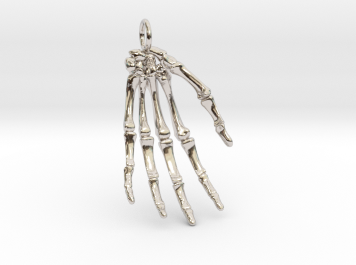 Hand bones with loop 3d printed