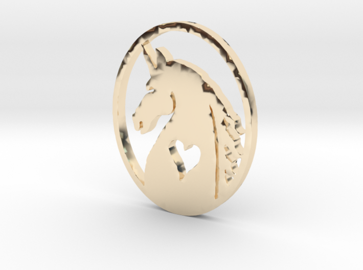 The Love of Unicorns Pendent 3d printed