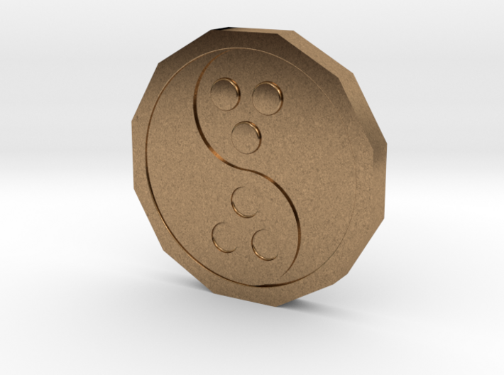 Dudeist Coin (Heads on both sides) 3d printed