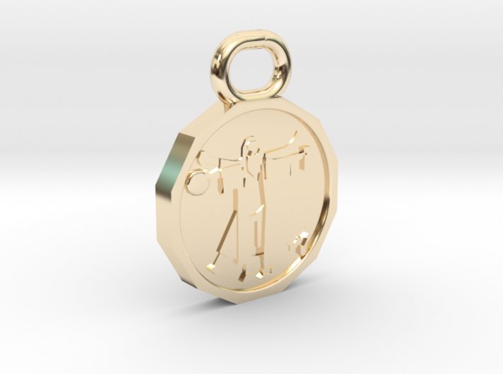 Dudeist Coin Pendant 3d printed