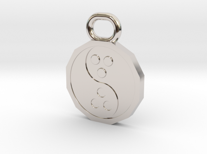 Dudeist Pendant (Heads on Both Sides) 3d printed