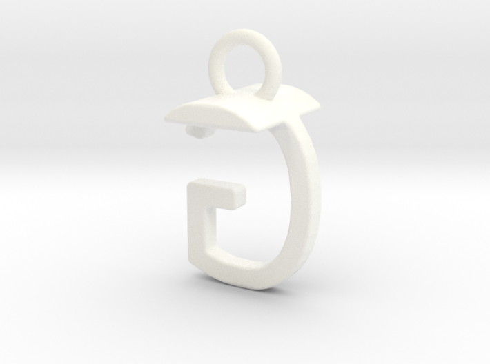 Two way letter pendant - GT TG 3d printed