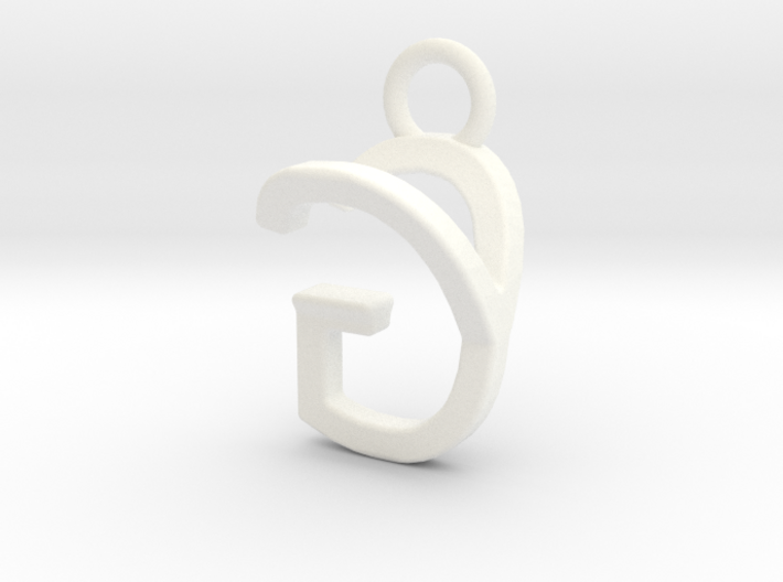 Two way letter pendant - GY YG 3d printed