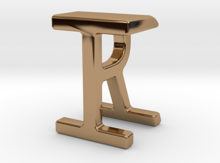 Two way letter pendant - IR RI 3d printed