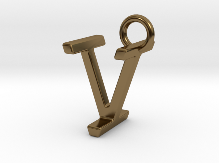 Two way letter pendant - IV VI 3d printed