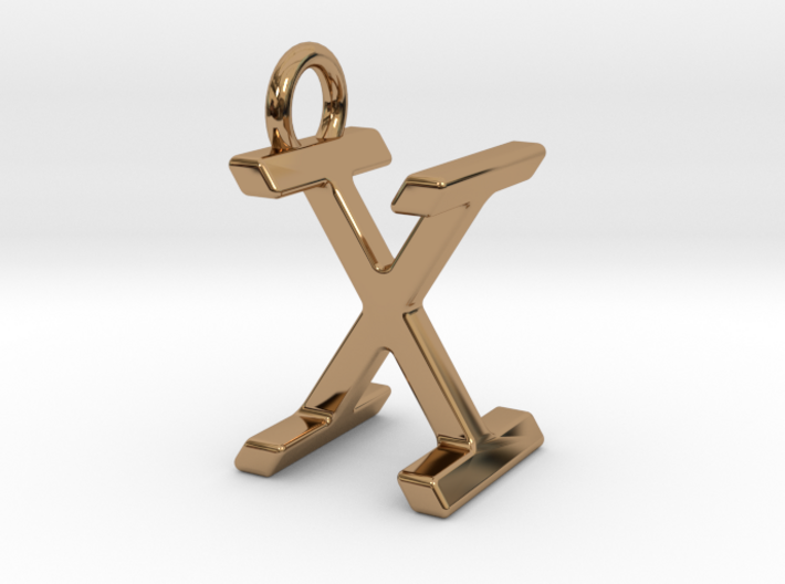 Two way letter pendant - IX XI 3d printed