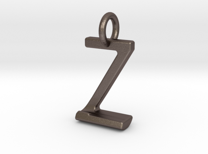 Two way letter pendant - JZ ZJ 3d printed