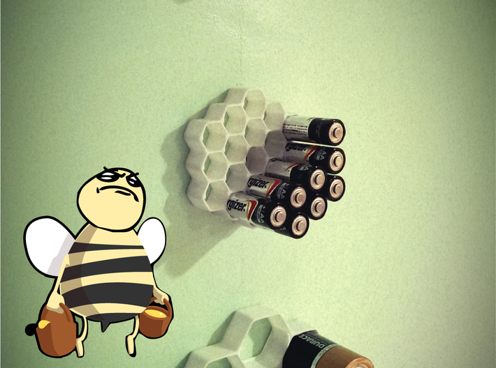 Honeycomb Battery Dispenser D 3d printed 