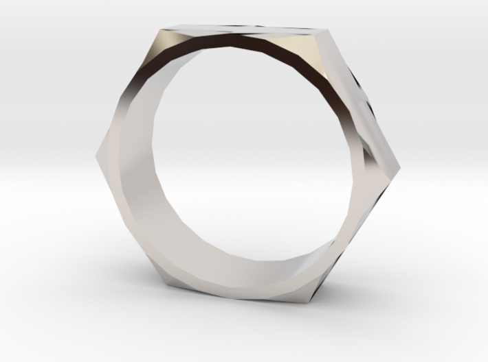 Bolt Ring (Size 13) 3d printed