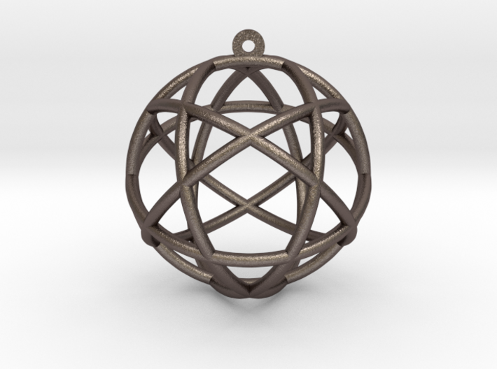 Penta Sphere Pendant 1.5&quot; 3d printed