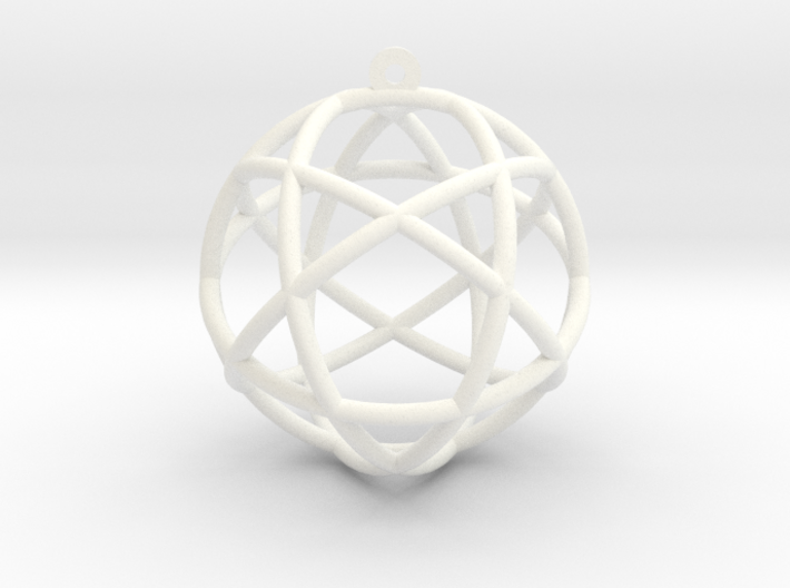Penta Sphere Pendant 1.5&quot; 3d printed