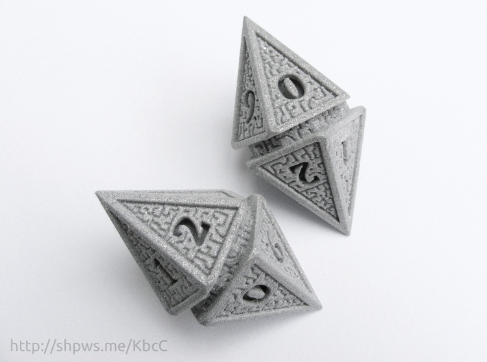 Hedron D10 Spindown Life Counter - SOLID DIE 3d printed Two D10 spindown dice together can be used to track life totals from 100 to 1 