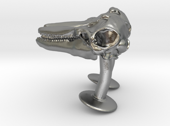 Dolphin Skull Cufflinks 3d printed