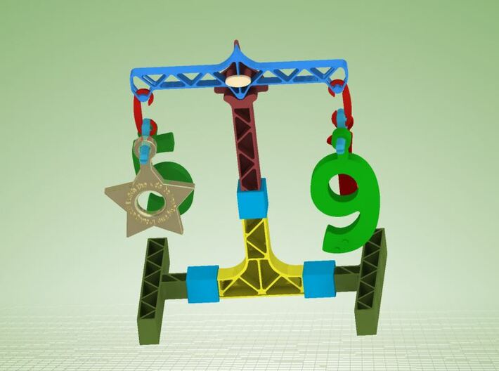 Toy weigher (SET 1 : ONLY WEIGHER PARTS) 3d printed