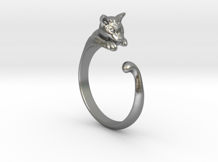 Cat Ring V1 - (Sizes 5 to 15 available) US Size 9 3d printed