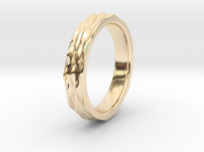 Ripple Textured Ring (Size T) 3d printed