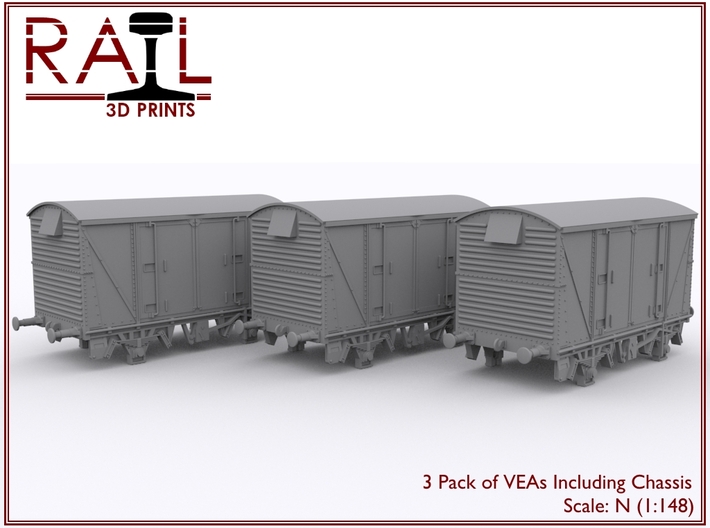 3 Pack - VEA with Chassis - N Scale 3d printed