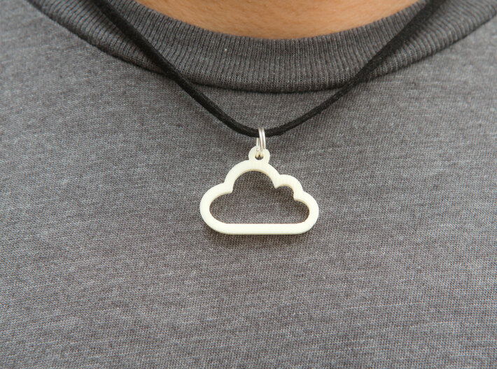 Cloud Pendant 3d printed