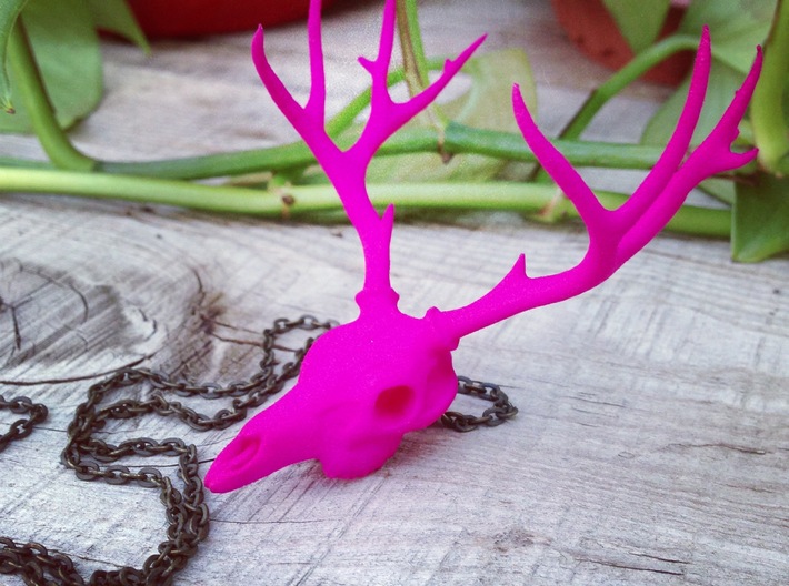 Deer Skull Pendant - 3DKitbash.com 3d printed