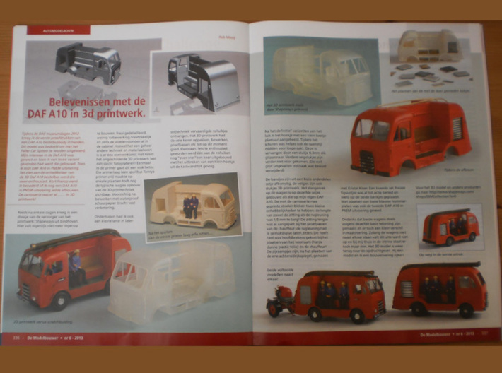 DAF A10 FireTruck 3d printed Description of the A10 FF in "DeModelbouwer" magazine