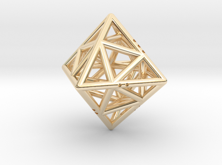 Octahedon with Icosahedron inside 3d printed