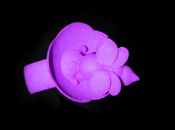 The Bee &amp; The Flower - Ring - Size56 - diam 17,8mm 3d printed