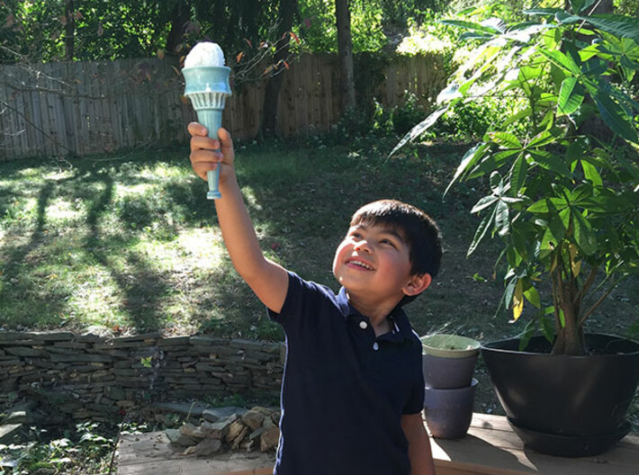 Statue of Liberty Ice Cream Cone 3d printed Shown in Gloss Celadon Green before use