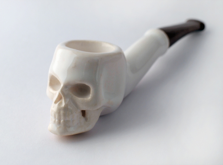 Skull Tobacco Pipe 3d printed 