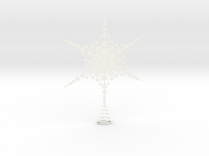 Sparkle Snow Star - Fractal Tree Top - MP1 - M1 3d printed
