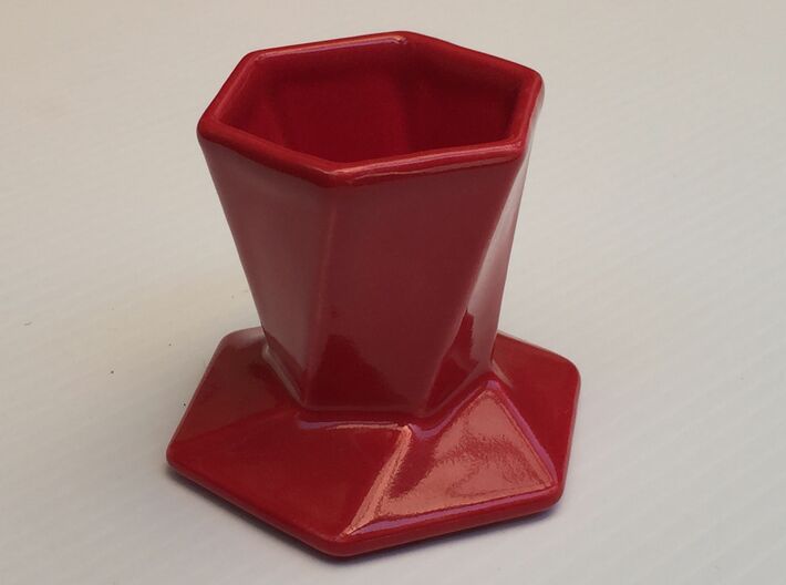 Hexagonal pour over coffee maker 3d printed 