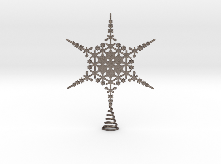 Sparkle Snow Star - Fractal Tree Top - MP3 - M 3d printed