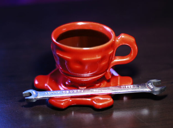 Steampunk Cup  and Saucer 3d printed 