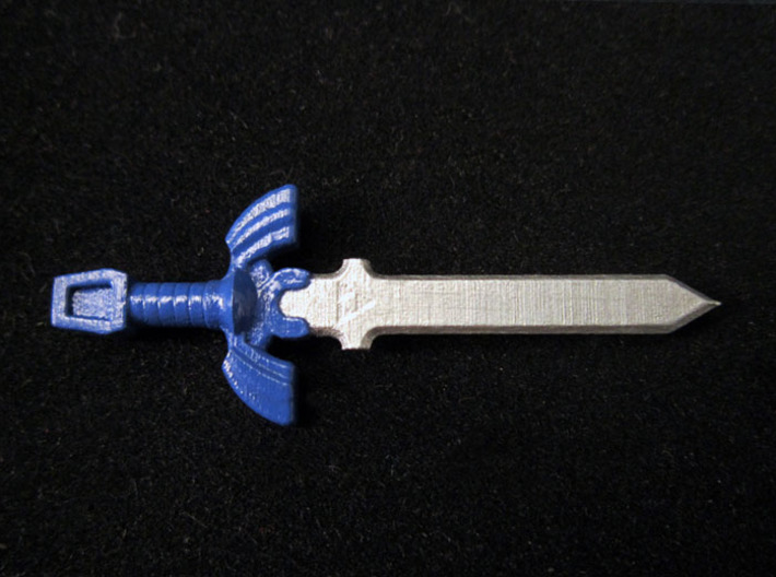 Master Sword 3d printed Painted Frosted Ultra Detail