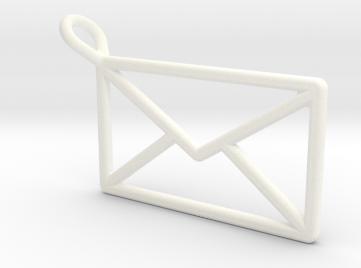 Envelope Pendant - Wireframe 3d printed 