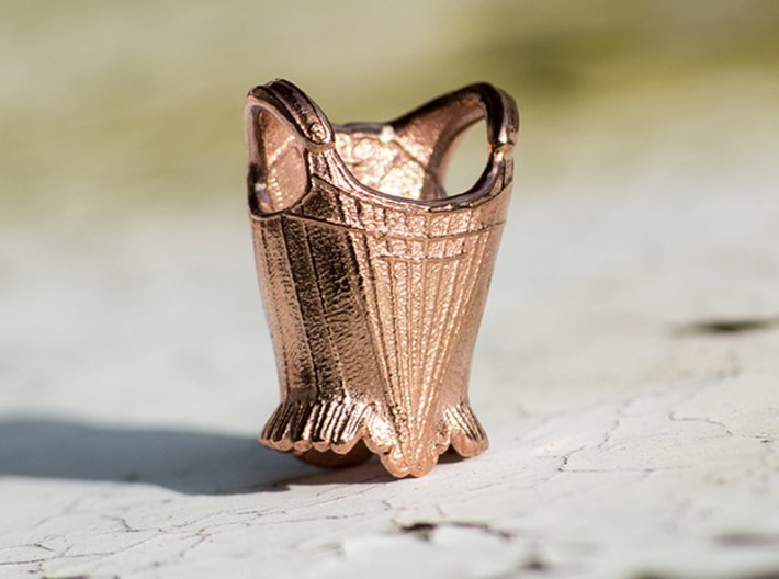 Rococo Corset Stays 3d printed Rococo Stays printed in 14k Rose Gold Plated. 
