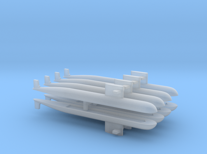 PLA[N] 093 Submarine x 8, 1/6000 3d printed