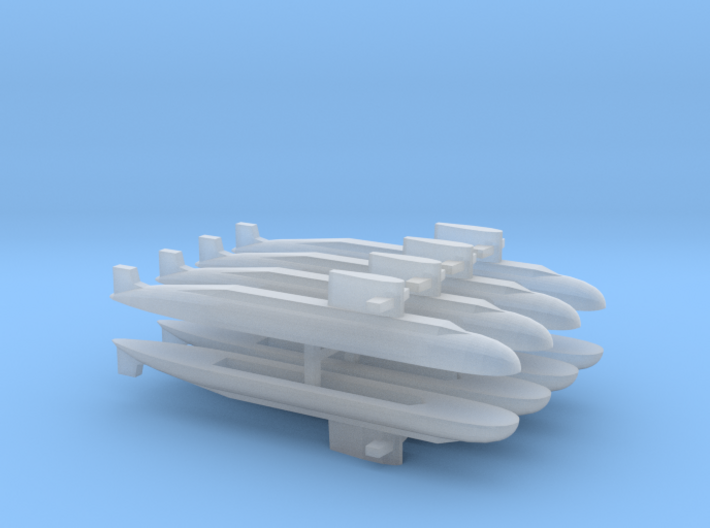 PLA[N] 039A Submarine x 8, 1/6000 3d printed