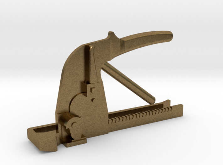 Push-bar Tie-Clip 3d printed