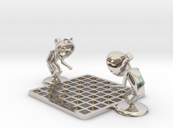 Lala & Lele, "Playing chess" - Desktoys 3d printed 