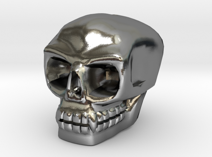 Skull bead (Top threading) 3d printed
